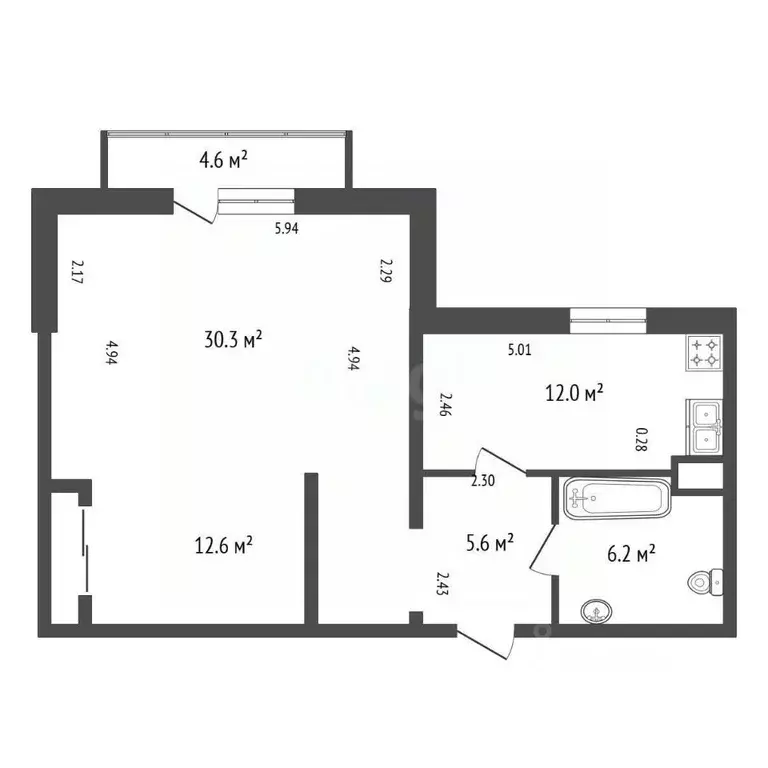 1-к кв. Санкт-Петербург Яковлевский пер., 7 (66.7 м) - Фото 1