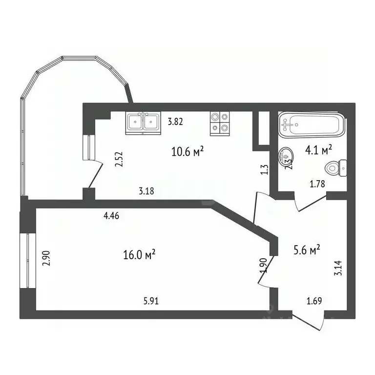 1-к кв. Севастополь ул. Правды, 33Б (36.3 м) - Фото 2