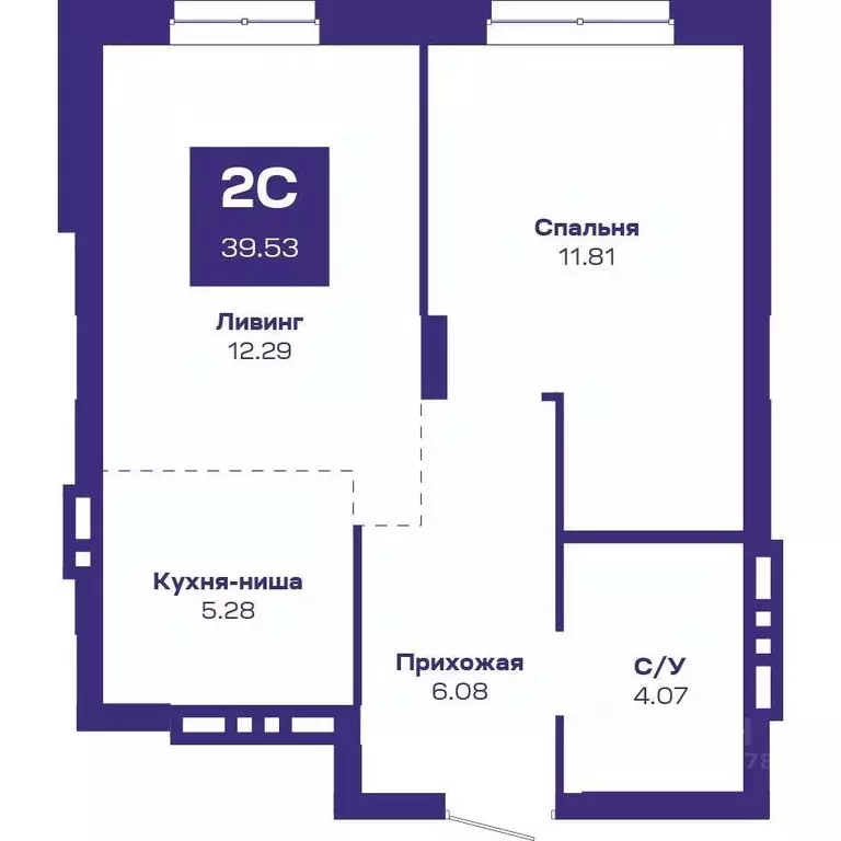 2-к кв. Новосибирская область, Новосибирский район, Краснообск рп ... - Фото 1