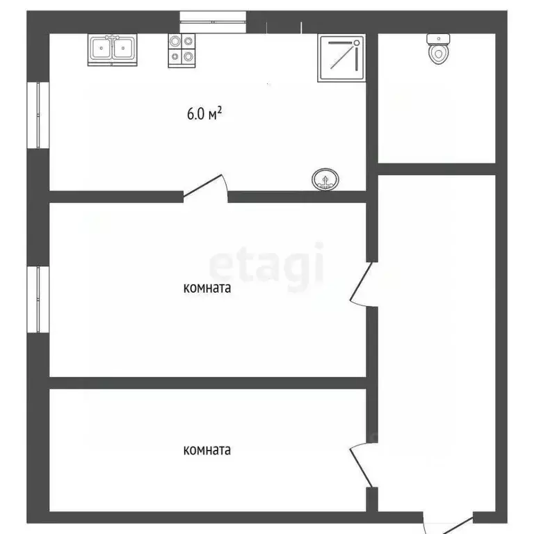 2-к кв. Вологодская область, Вологда ул. Гагарина, 4 (37.0 м) - Фото 2