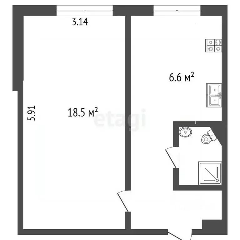 1-к кв. Москва ул. Красного Маяка, 1К1 (32.1 м) - Фото 2