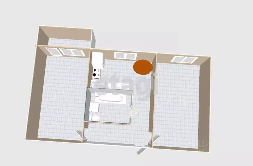 2-к кв. Сахалинская область, Южно-Сахалинск Вокзальная ул., 7 (44.0 м) - Фото 1