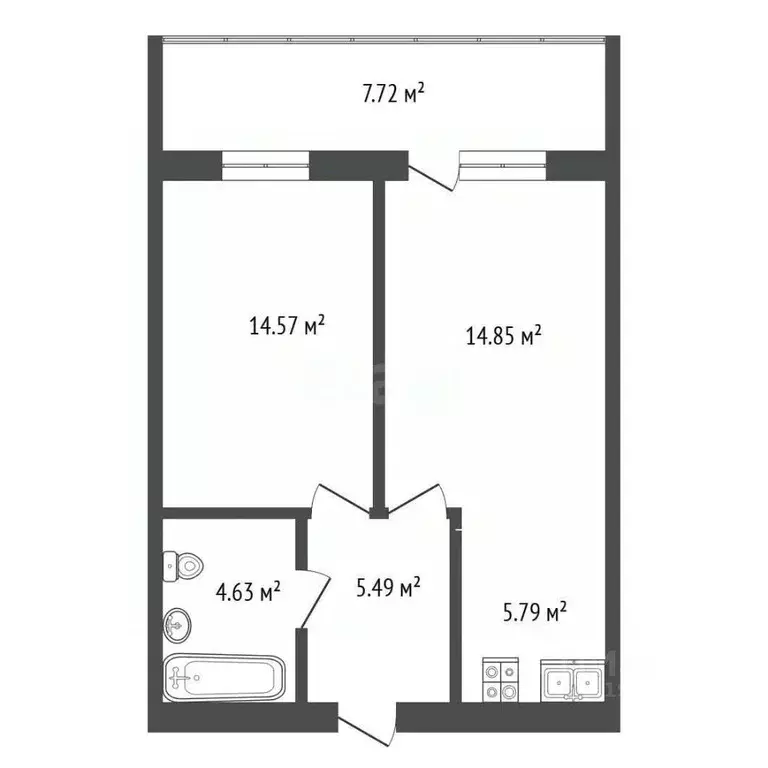 2-к кв. Мордовия, Саранск ул. Юрия Святкина, 8 (48.4 м) - Фото 1