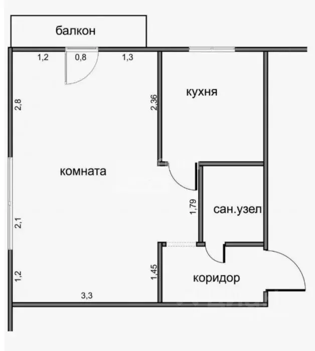 1-к кв. Липецкая область, Липецк просп. Победы, 65А (30.2 м) - Фото 1