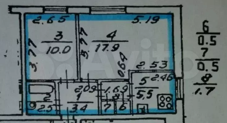 2-к. квартира, 42 м, 7/9 эт. - Фото 0