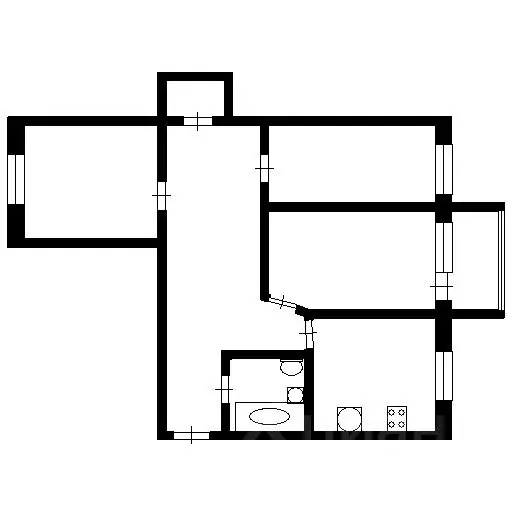 3-к кв. Волгоградская область, Волжский ул. Имени генерала Карбышева, ... - Фото 2