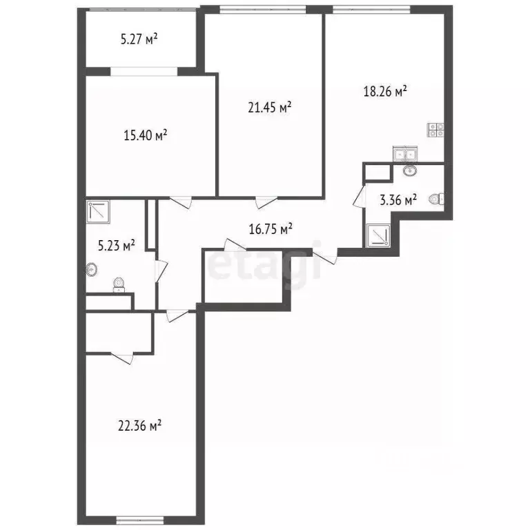 3-к кв. Санкт-Петербург Малая Митрофаньевская ул., 8к1 (106.6 м) - Фото 2