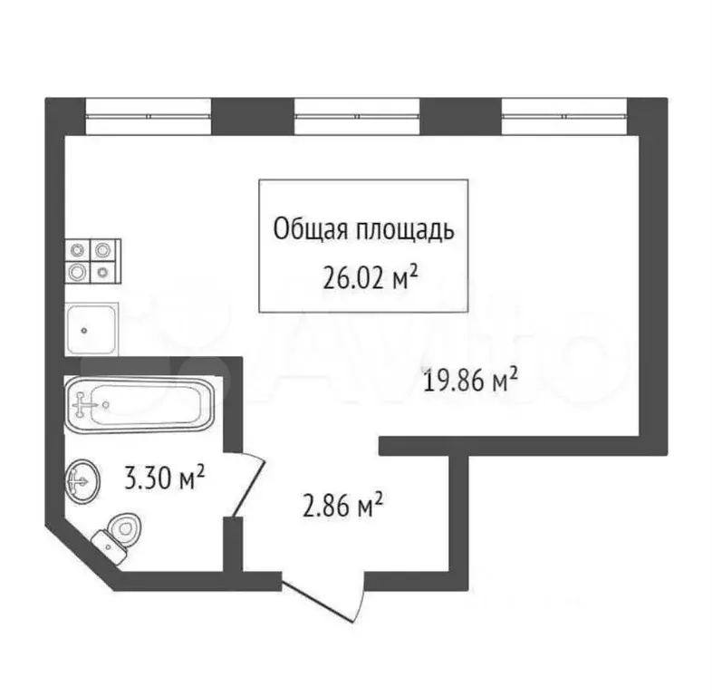 Офис, 26.02 м - Фото 0