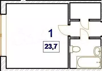 Квартира-студия, 23,7 м, 1/12 эт. - Фото 0