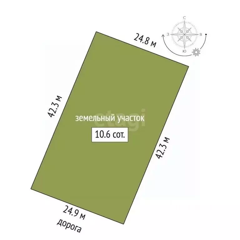 Участок в Томская область, Томский район, д. Лязгино  (10.61 сот.) - Фото 2