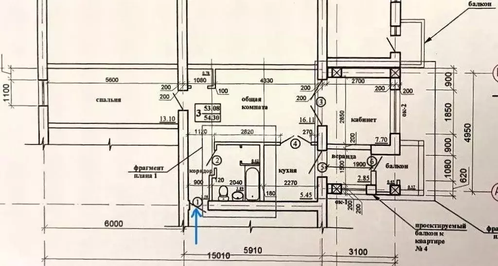 2-к кв. Севастополь ул. Дмитрия Ульянова, 20 (60.0 м) - Фото 2