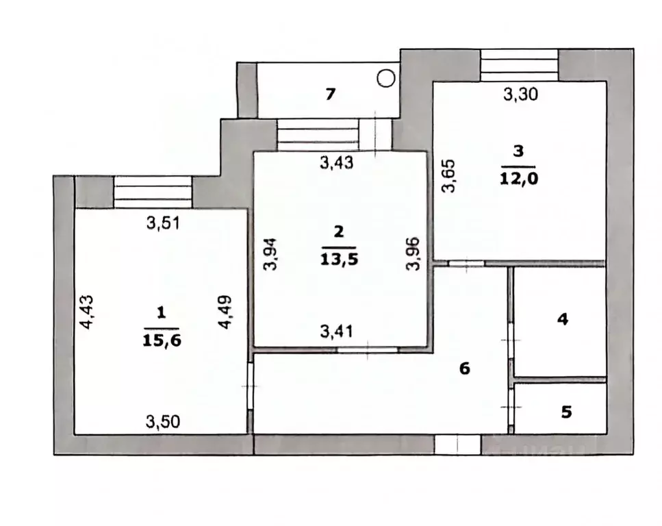 2-к кв. Белгородская область, Белгород ул. Лермонтова, 9а (57.0 м) - Фото 1