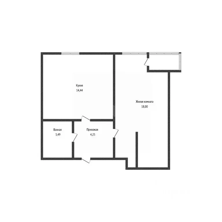 1-к кв. Краснодарский край, Краснодар ул. Античная, 10 (40.7 м) - Фото 2