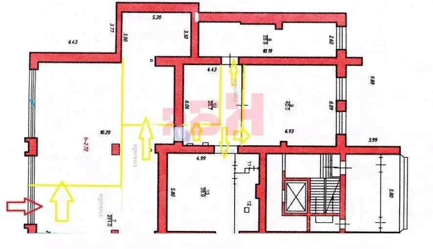 Помещение свободного назначения в Ярославская область, Тутаев просп. ... - Фото 2