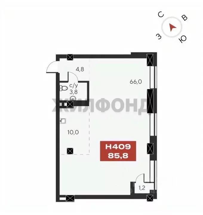 Офис в Новосибирская область, Новосибирск ул. Маковского, 6 (86 м) - Фото 1