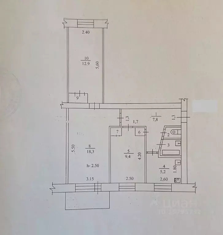 3-к кв. Приморский край, Лесозаводск ул. 9 Января, 53 (57.7 м) - Фото 2