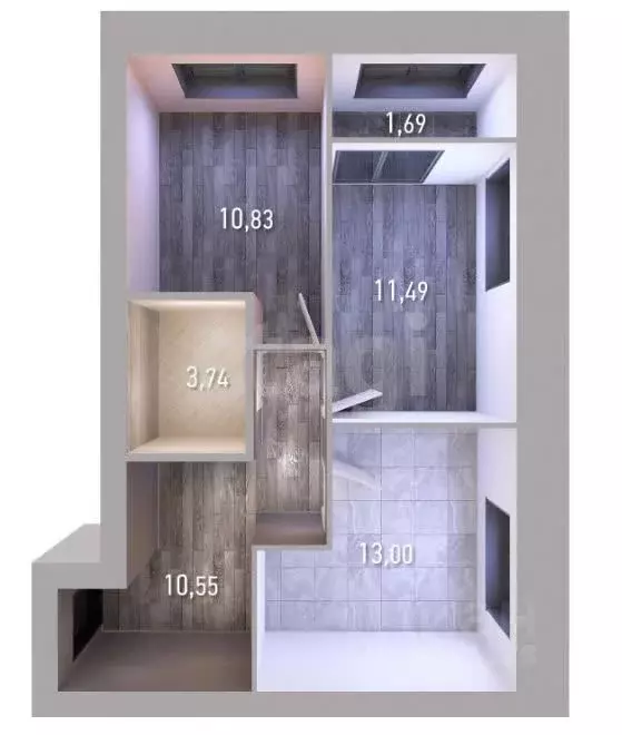 2-к кв. Татарстан, с. Высокая Гора ул. Ирека Миннахметова, 3 (51.3 м) - Фото 1