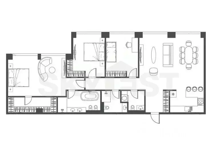 4-к кв. Москва Ленинградский просп., 37/3 (134.0 м) - Фото 2