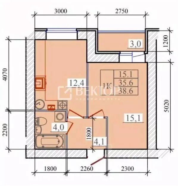 1-к кв. Ивановская область, Иваново ул. Павла Большевикова, 50к6 (39.0 ... - Фото 2
