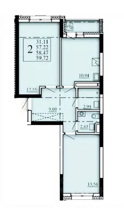2-к кв. Башкортостан, Уфа Затон-Восточный жилрайон, Паруса жилой ... - Фото 0