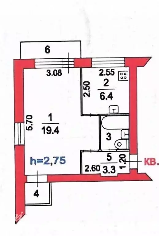 1-к кв. Московская область, Люберцы Кожуховская ул., 11 (33.3 м) - Фото 1