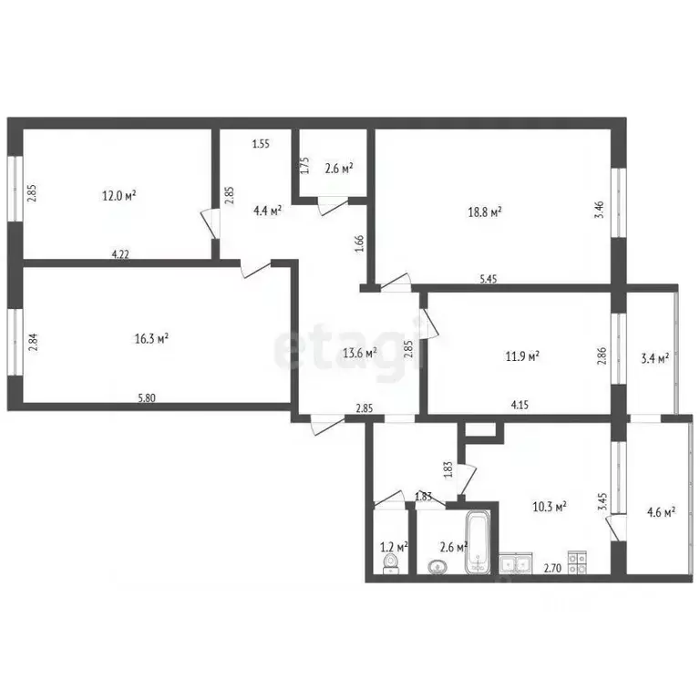 4-к кв. Саха (Якутия), Якутск 202-й мкр, 19 (96.7 м) - Фото 2