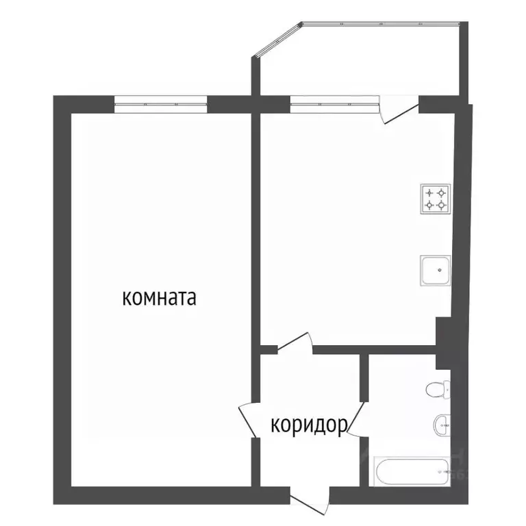 1-к кв. Ханты-Мансийский АО, Сургут ул. Семена Билецкого, 1 (36.0 м) - Фото 1