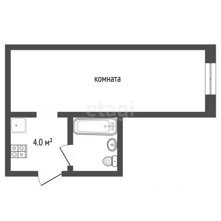 1-к кв. Владимирская область, Муром ул. Куйбышева, 26 (14.0 м) - Фото 2