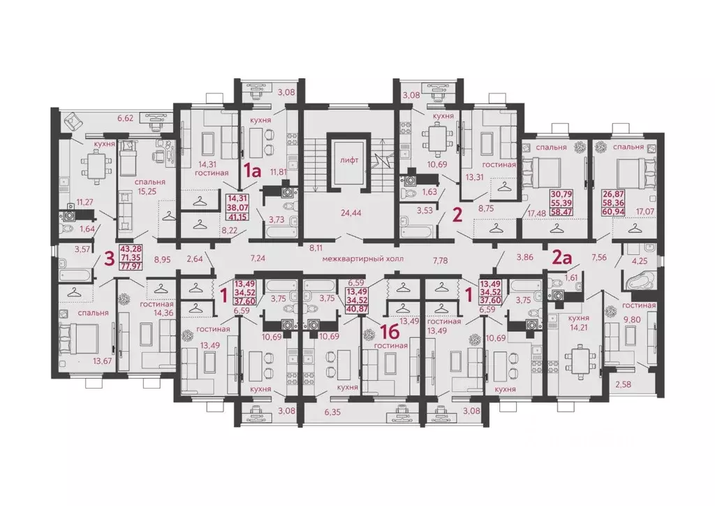 1-к кв. Пензенская область, Пенза ул. Высокая, 20 (40.87 м) - Фото 2