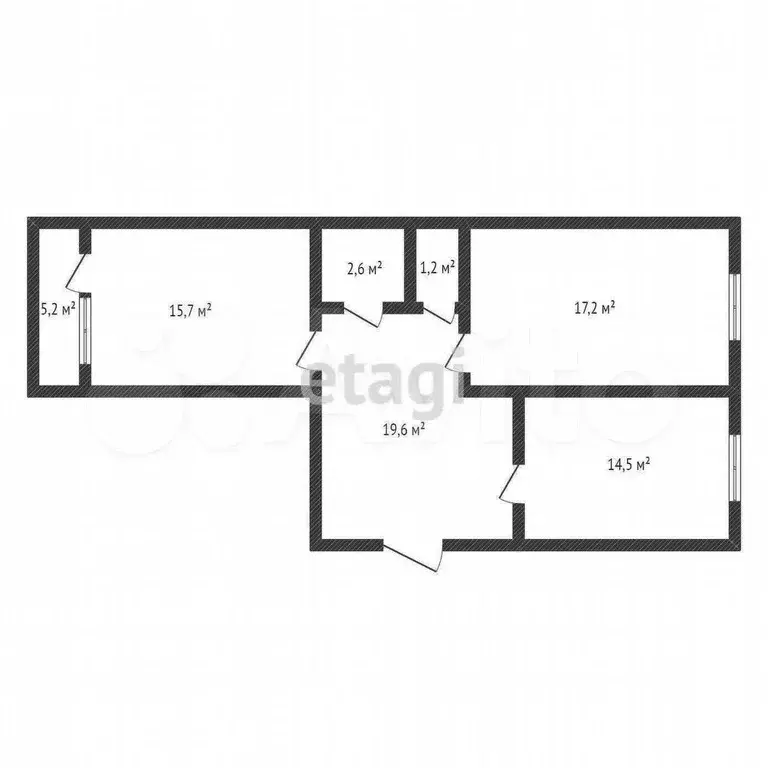 2-к. квартира, 74 м, 3/10 эт. - Фото 0