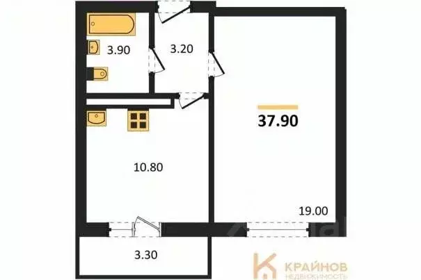 1-к кв. Воронежская область, Воронеж ул. Шидловского, 22 (37.9 м) - Фото 0