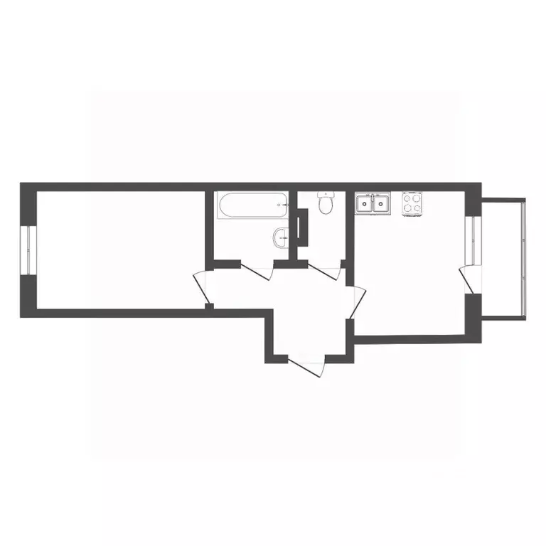 1-к кв. Тюменская область, Тюмень ул. Салтыкова-Щедрина, 58/3 (60.8 м) - Фото 2