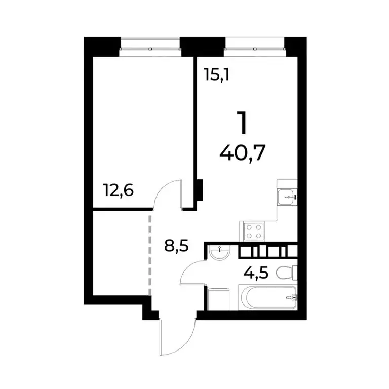 1-комнатная квартира: Нижний Новгород, микрорайон Берёзовский (40.5 м) - Фото 0