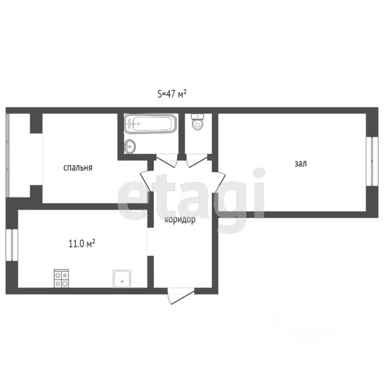 2-к кв. Костромская область, Кострома Бульварная ул., 13 (58.9 м) - Фото 1