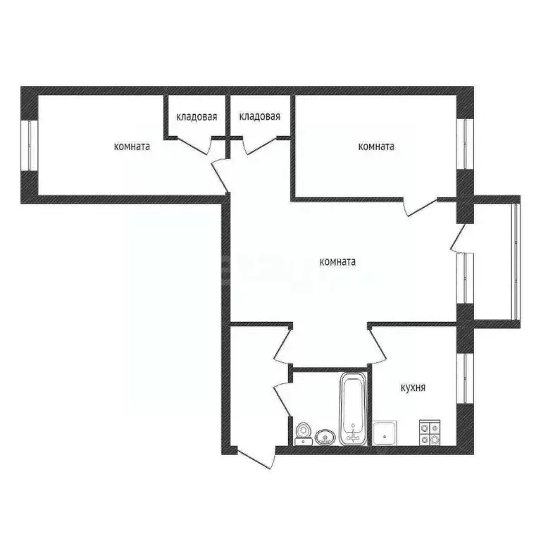 3-к кв. Ленинградская область, Кириши ул. Мира, 1 (55.4 м) - Фото 2