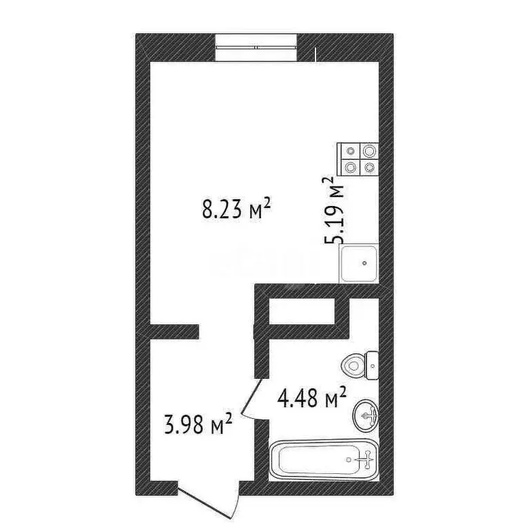Квартира-студия: Ульяновск, улица Аблукова, 16 (21.9 м) - Фото 1