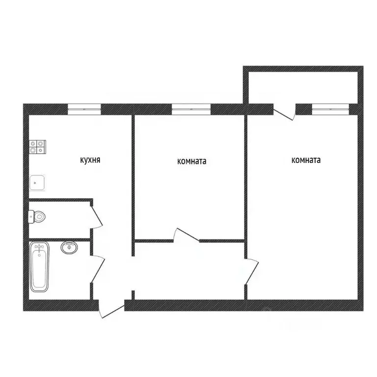 2-к кв. Ленинградская область, Кириши ул. Энергетиков, 9а (44.5 м) - Фото 2
