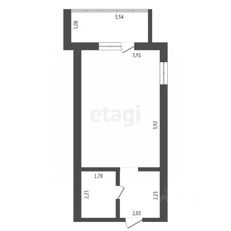 Студия Амурская область, Благовещенск Игнатьевское ш., 10/2 (33.8 м) - Фото 1