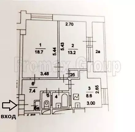 2-к. квартира, 56 м, 9/14 эт. - Фото 0