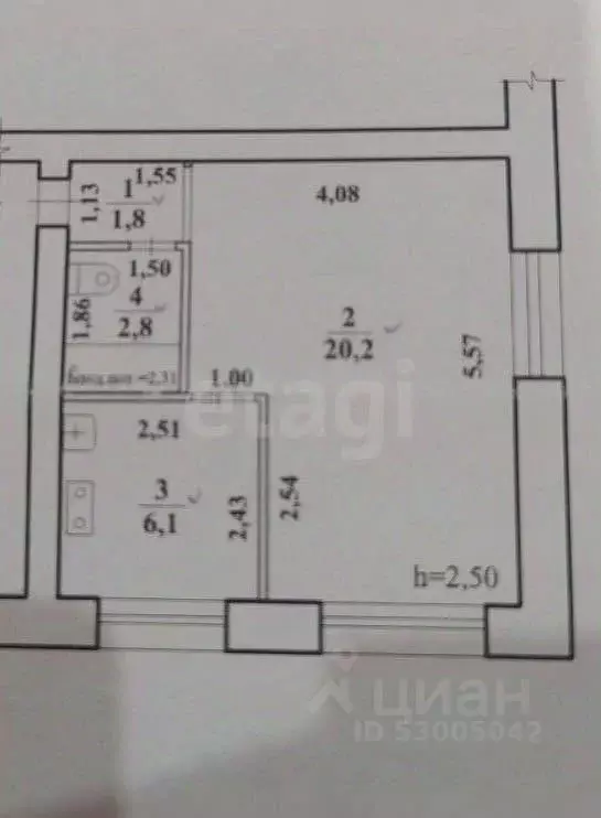 1-к кв. Забайкальский край, Чита ул. Полины Осипенко, 4 (30.9 м) - Фото 2