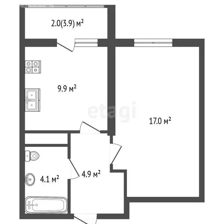 1-комнатная квартира: Мирное, улица Крымской Весны, 13к1 (35.7 м) - Фото 0