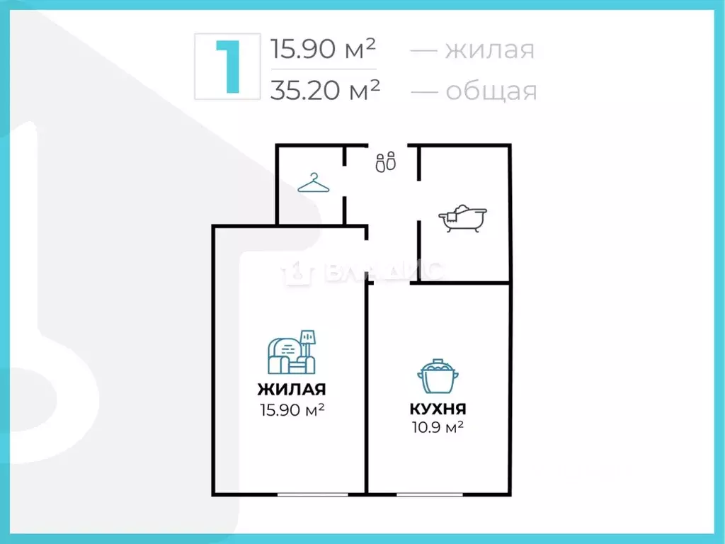 1-к кв. Волгоградская область, Волгоград ул. Тракторостроителей, 29/1 ... - Фото 2