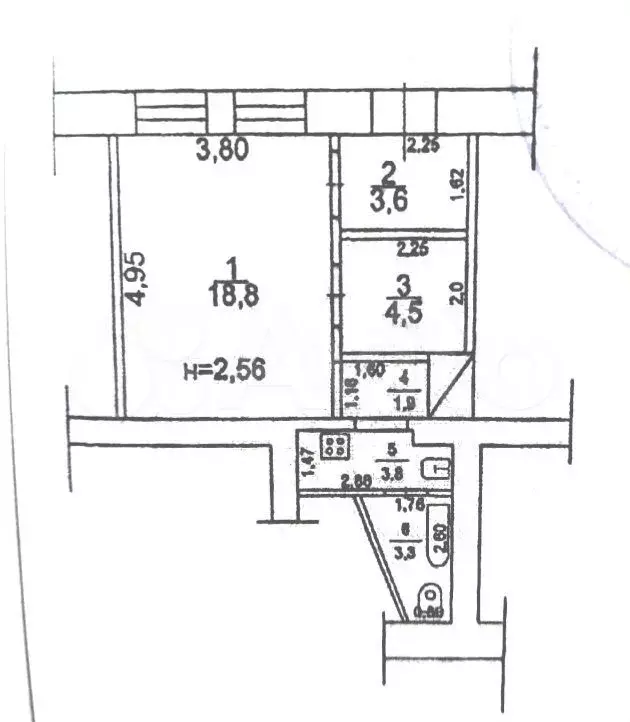 2-к. квартира, 35,9 м, 1/2 эт. - Фото 0