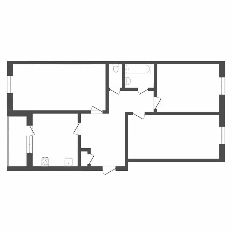3-комнатная квартира: Тюмень, Севастопольская улица, 7 (66.8 м) - Фото 0