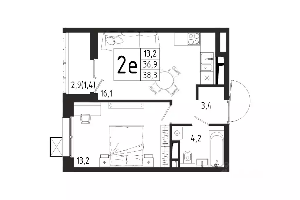 1-к кв. Московская область, Химки Клязьма-Старбеево мкр, Международный ... - Фото 1