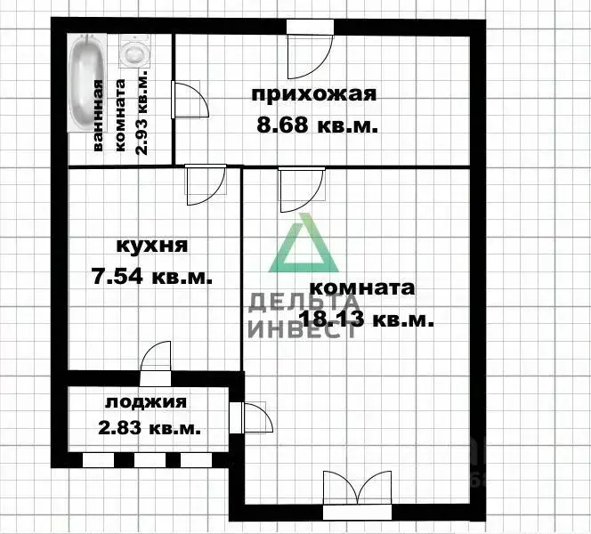 1-к кв. Башкортостан, Уфа ул. Генерала Кусимова, 19/1 (38.7 м) - Фото 1