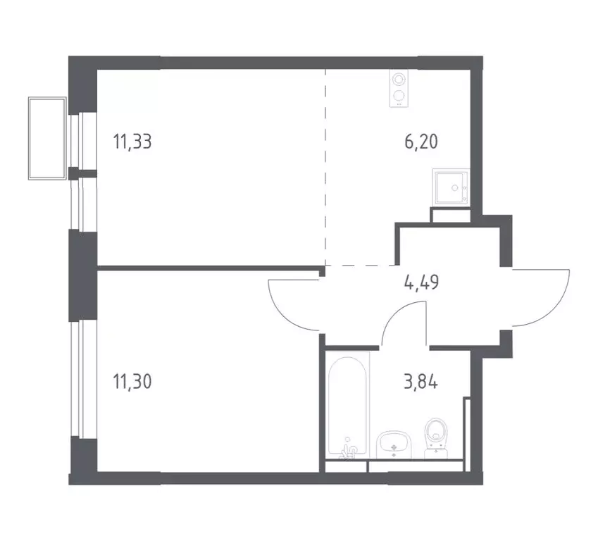 1-комнатная квартира: Ленинский городской округ, ЖК Новое Видное, 13.2 ... - Фото 1