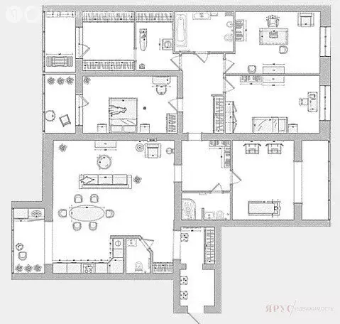 4-комнатная квартира: Воронеж, Студенческая улица, 12А (199 м) - Фото 1
