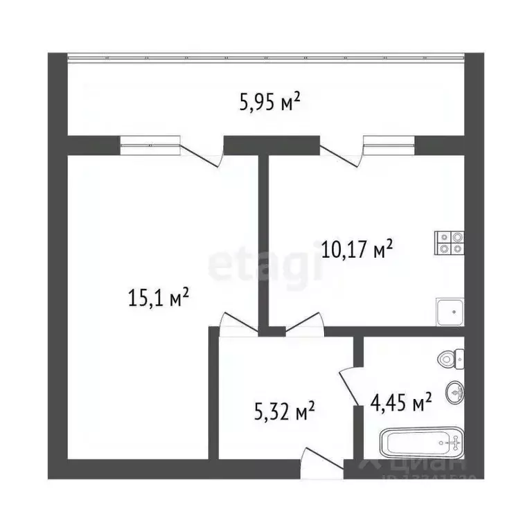 1-к кв. Ульяновская область, Ульяновск ул. Аблукова, 18 (35.6 м) - Фото 1