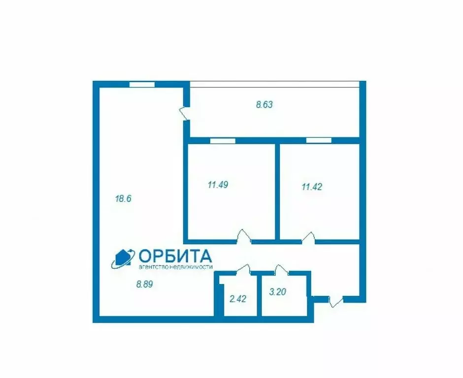 2-комнатная квартира: Тюмень, улица Газовиков, 73 (63.9 м) - Фото 0
